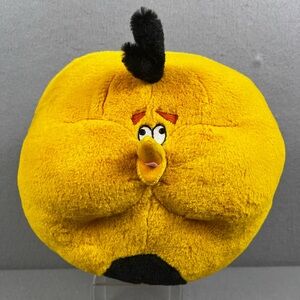 12” Angry Bird Yellow Inflated Bubbles Plush Animal Globe Bird RARE No Sound